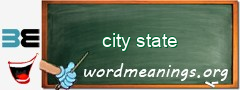 WordMeaning blackboard for city state